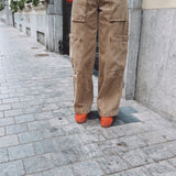 BEIGE CARGO BALLOON JEANS 3938