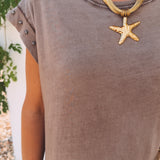 EULARIA TAUPE STAR DRESS