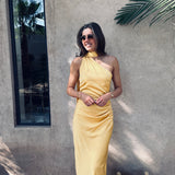 SEPIDEH YELLOW ONE SHOULDER DRESS