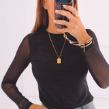 XANTHIA BLACK LONGSLEEVE SHIRT