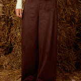 ELORA BROWN SUEDE PANTS