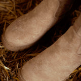 JACE BEIGE SUEDE HEEL BOOTS