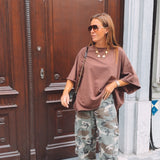 FAYE BROWN OVERSIZED T-SHIRT