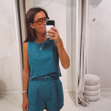 MARIJKE BLUE DENIM TWO-PIECE SET
