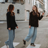 ROXIE BROWN CONTRAST STITCH BLAZER