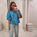 JULINA BLUE BLOUSE