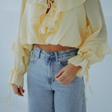 FAELINA YELLOW RUFFLE BLOUSE