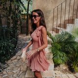 SUN LOVER PEACH ONE SHOULDER DRESS