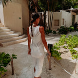 HERMOSA WHITE CROCHET DRESS