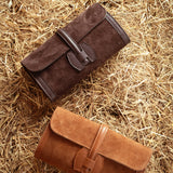 WESTERN CAMEL SUEDE POCHETTE