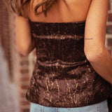 MOSS BROWN BANDEAU TOP