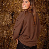 ZETHRA BROWN SWEATER