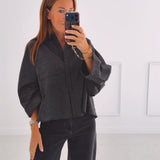 ROMILLY BLACK CHECKERED BLOUSE