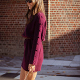 AUTUMN SOUL BURGUNDY KNITTED DRESS