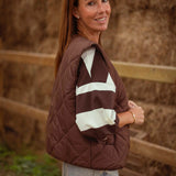 ELVINA BROWN SLEEVELESS JACKET