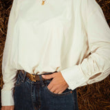 YVAINE ECRU LONGSLEEVE SHIRT