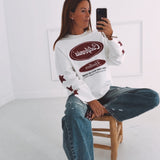 CALIFORNIA HUSTLERS BORDEAUX/WHITE LONGSLEEVE SHIRT