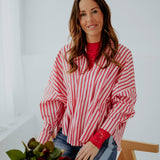 LOVE KILLS RED LACE LONGSLEEVE TOP