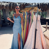 JAMEL BLUE GLITTER DRESS