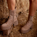OKLAHOMA TAUPE SUEDE BOOTS