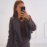 EMILY BROWN CHECKERED BLAZER