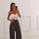 BROWN ARMY BALLOON PANTS A5245