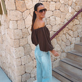 SANLUCAR BROWN BLOUSE