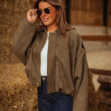 BELLAMY KHAKI SUEDE JACKET