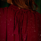 JINGLE BELLS BORDEAUX DRESS