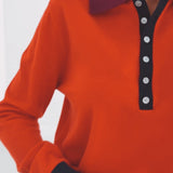 KENZIE RED POLO SWEATER