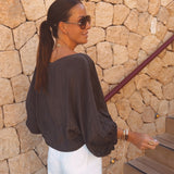 SALOU BROWN BLOUSE