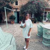 CORUNA MINT STRIPED DRESS