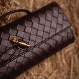 MILEY BURGUNDY WOVEN POCHETTE