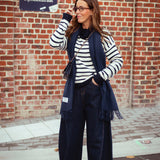 COSY SEASON DARK BLUE SCARF