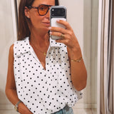 ROXANE WHITE POLKADOTS BLOUSE