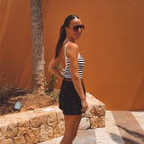 GARAZI WHITE/BLACK STRIPED BODY
