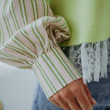 AMINA PISTACHIO GREEN SWEATER