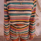 RAWANE MULTICOLOR STRIPED TWO-PIECE SET
