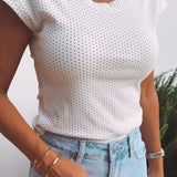 BEATRIZ WHITE POLKADOTS T-SHIRT