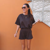 MALLORCA BROWN TWO-PIECE SET