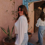 RACHIDA WHITE BASIC BLOUSE