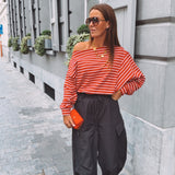 TAMMY RED STRIPED SWEATER