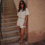 BEJAAD ECRU DENIM SKORT