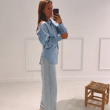 SISKA BLUE BLOUSE