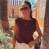 SUAVE BURGUNDY SUMMER TOP