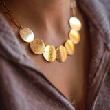 STARDUST GOLD CIRCLES NECKLACE