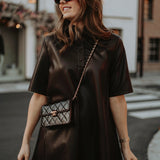 BLAIR BROWN LEATHER DRESS