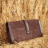 WESTERN BROWN SUEDE POCHETTE