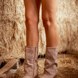 YEE-HAW BEIGE DIAMOND COWBOY BOOTS