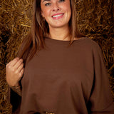 ZETHRA BROWN SWEATER